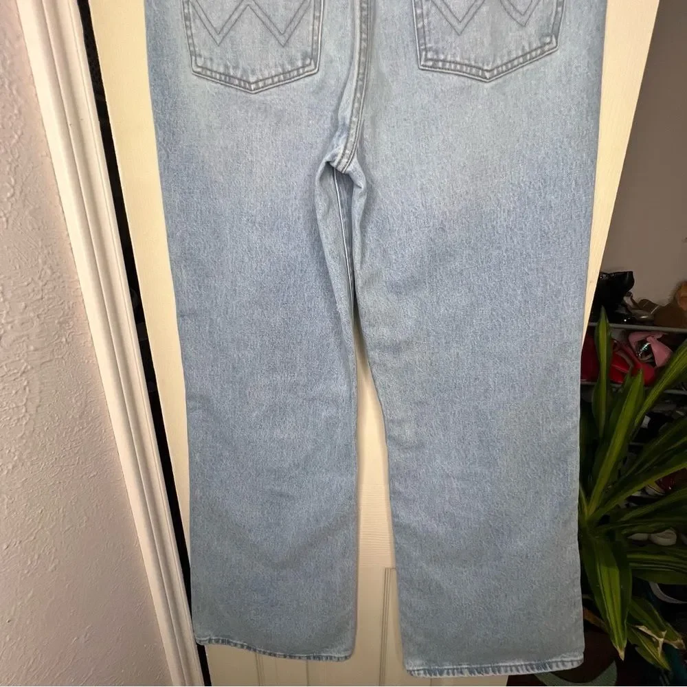 Wrangler Bonnie High Rise Loose Flare Light Wash Women Jeans Sz 28X34 Boho